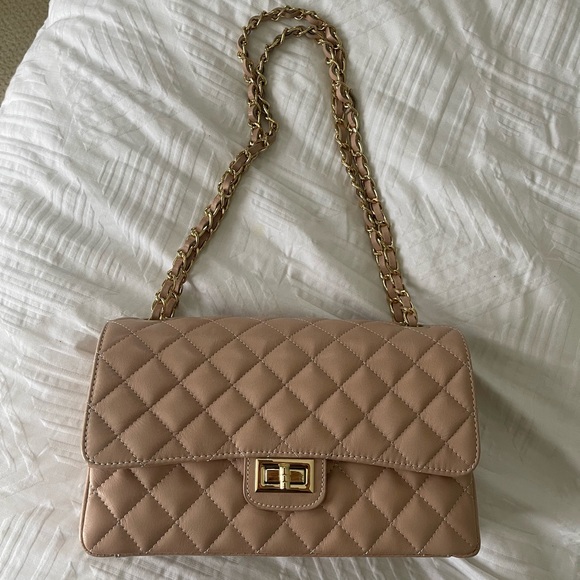 Baby Pink Leather Purse with Gold Hardware - Picture 3 of 3